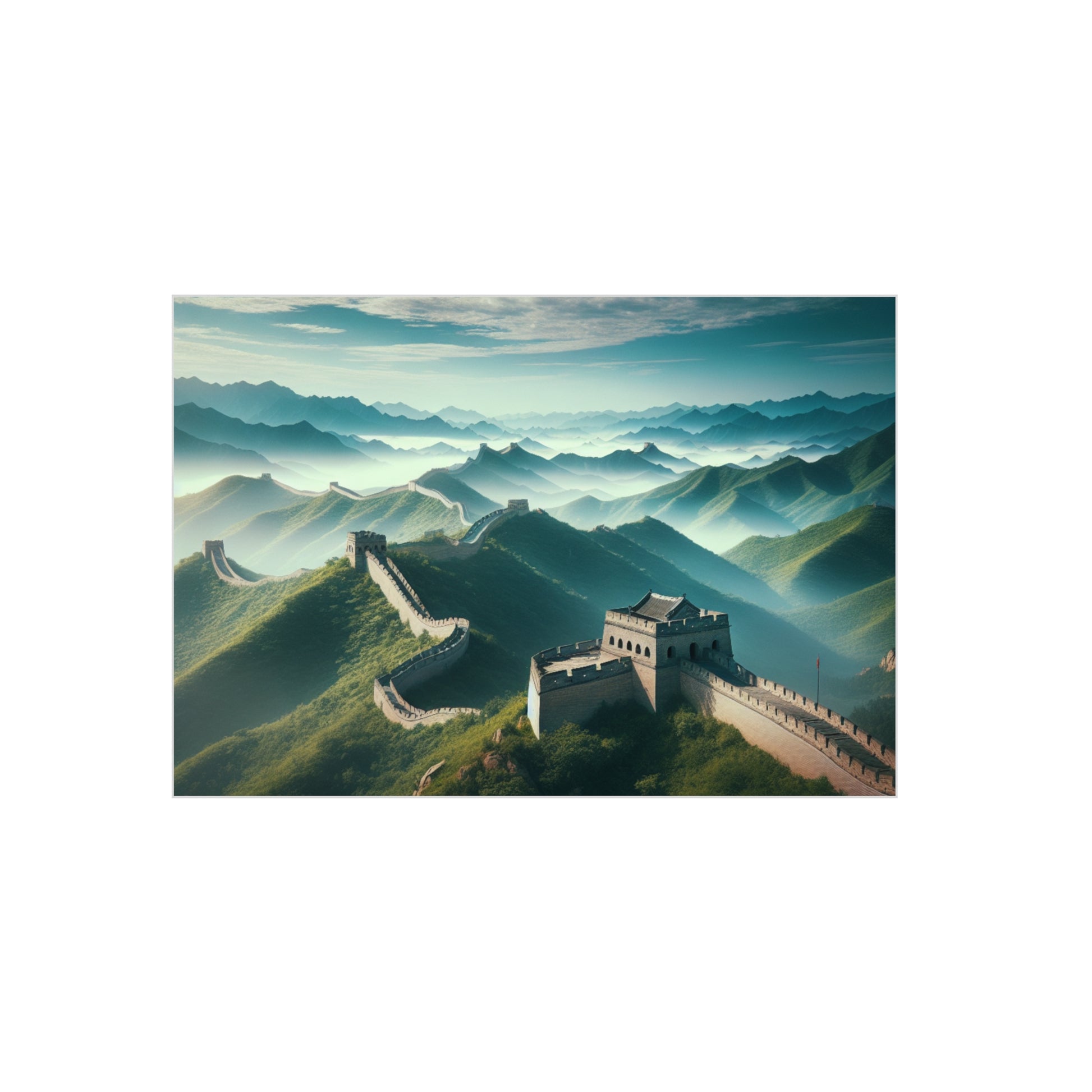 Foam Board Print of Great Wall Landscape, Wall Art, Home Decor