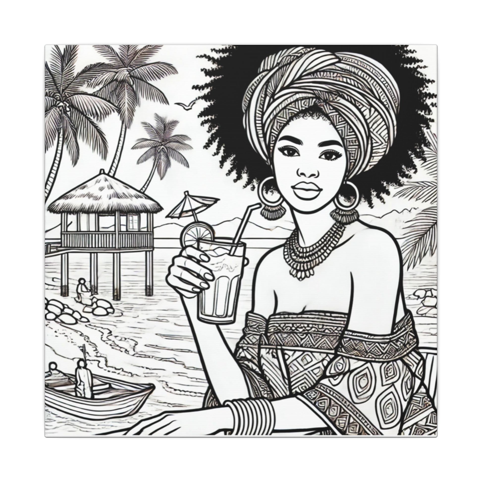 Senegal Art Canvas Print, African Wall Decor, Tropical Home Decoration, Gift for Travelers, Bohemian Wall Art