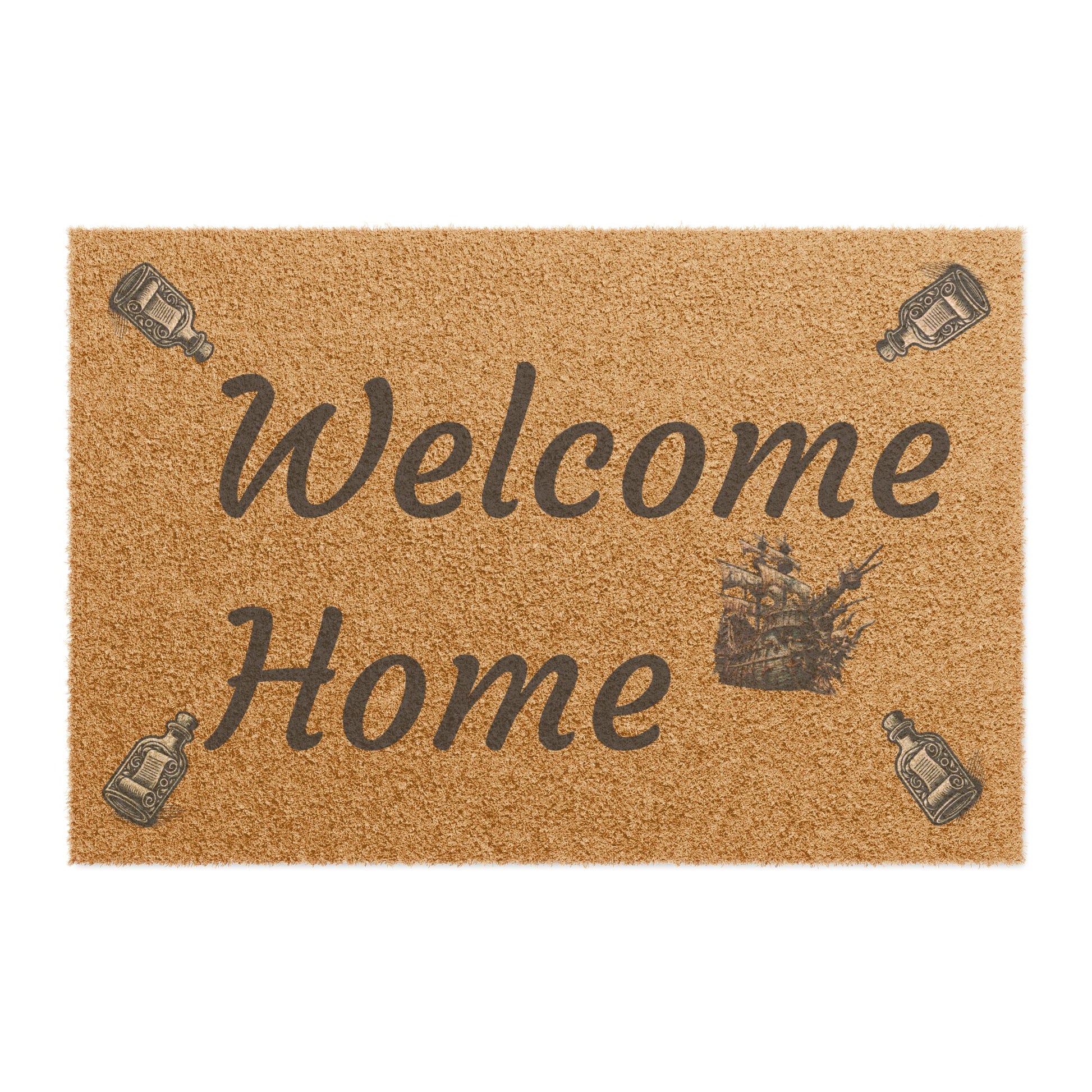 Charming Welcome Home Doormat, Rustic Home Decor, Pirates Inspired Welcome Mat