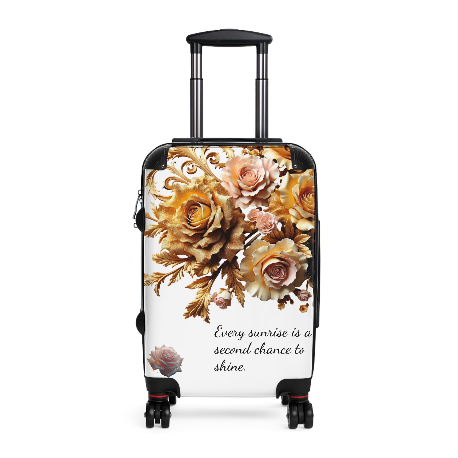 Floral Inspirational Suitcase, Travel Bag, Luggage, Vacation Essentials, Inspirational Gift, Travel Accessory