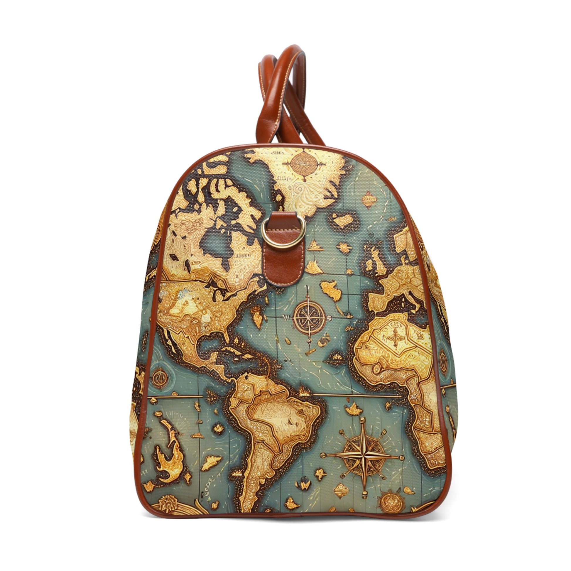 Vintage World Map Waterproof Travel Bag