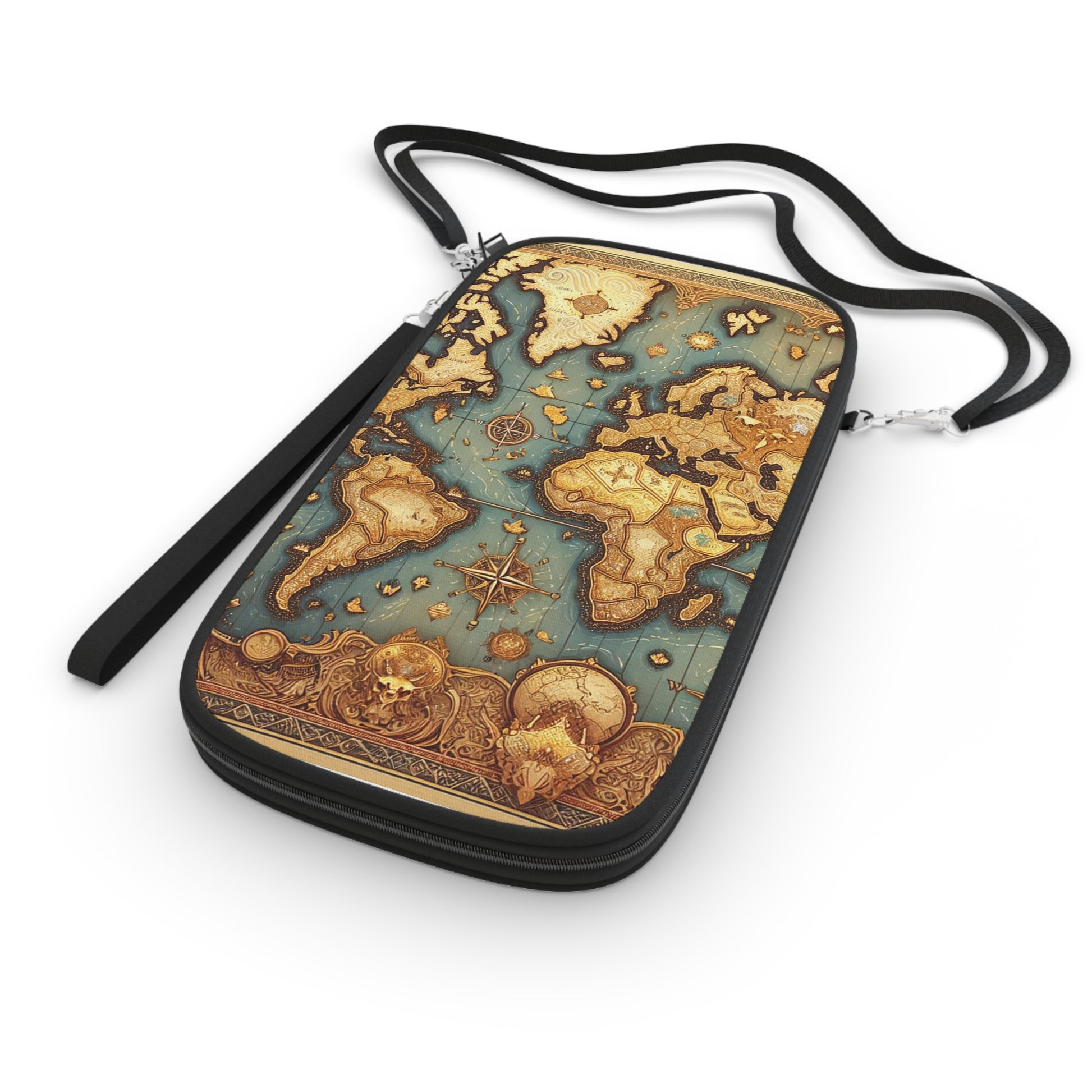 Vintage World Map Passport Wallet, Travel Organizer, Gift for Travelers, Adventure Accessory, Wanderlust Essentials