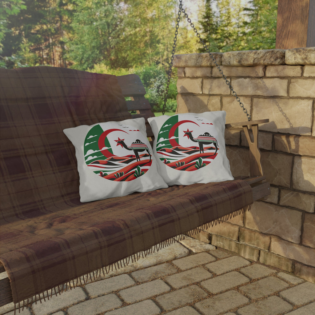 Algerian Desert Adventure Outdoor Pillows, Cozy Garden Decor