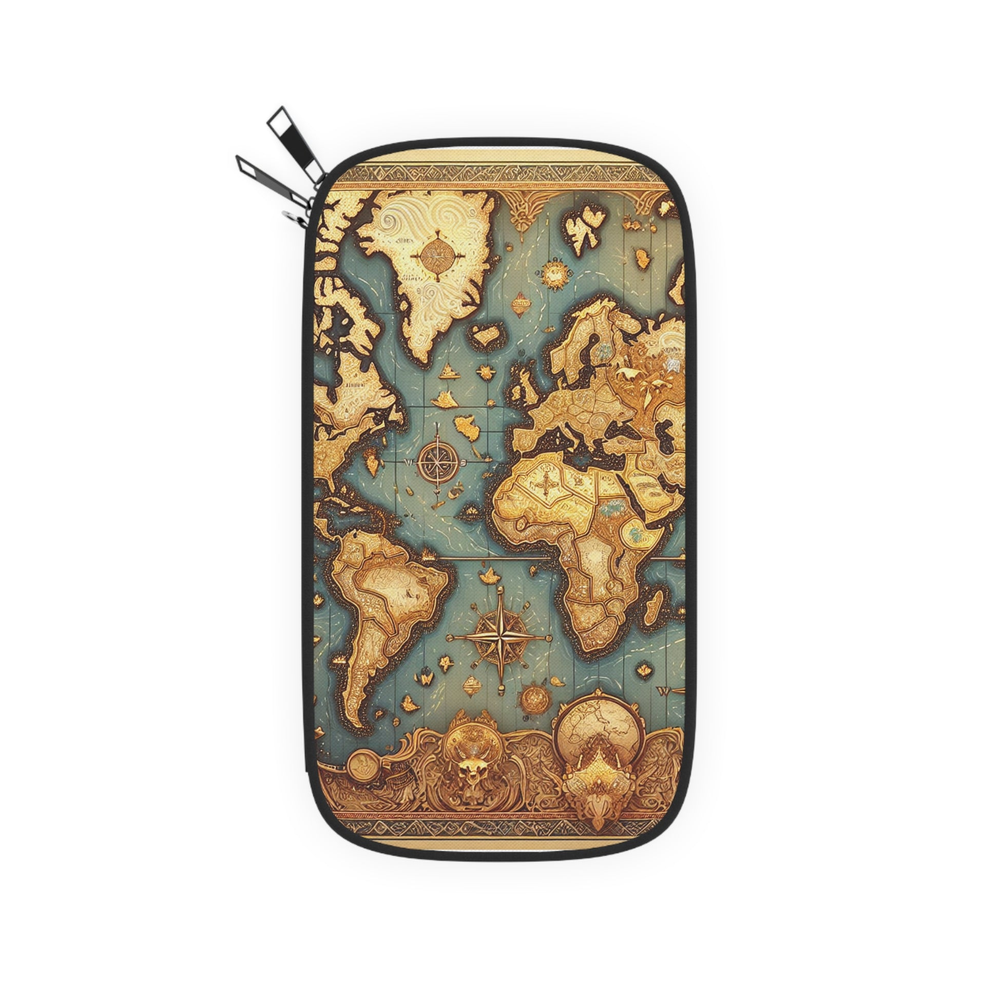 Vintage World Map Passport Wallet, Travel Organizer, Gift for Travelers, Adventure Accessory, Wanderlust Essentials