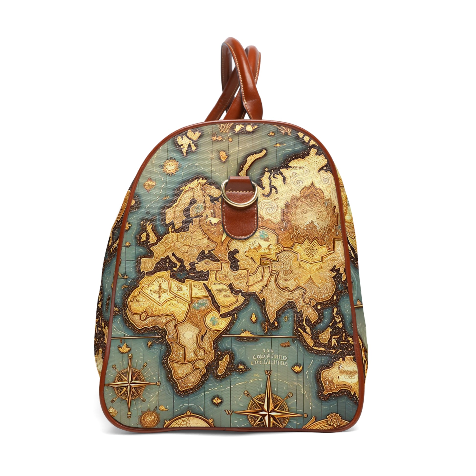 Vintage World Map Waterproof Travel Bag