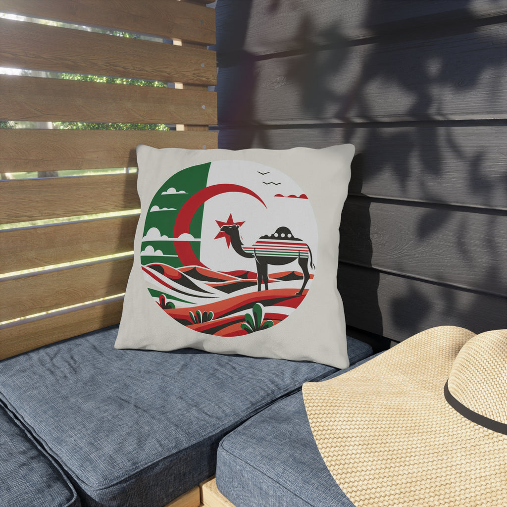 Algerian Desert Adventure Outdoor Pillows, Cozy Garden Decor