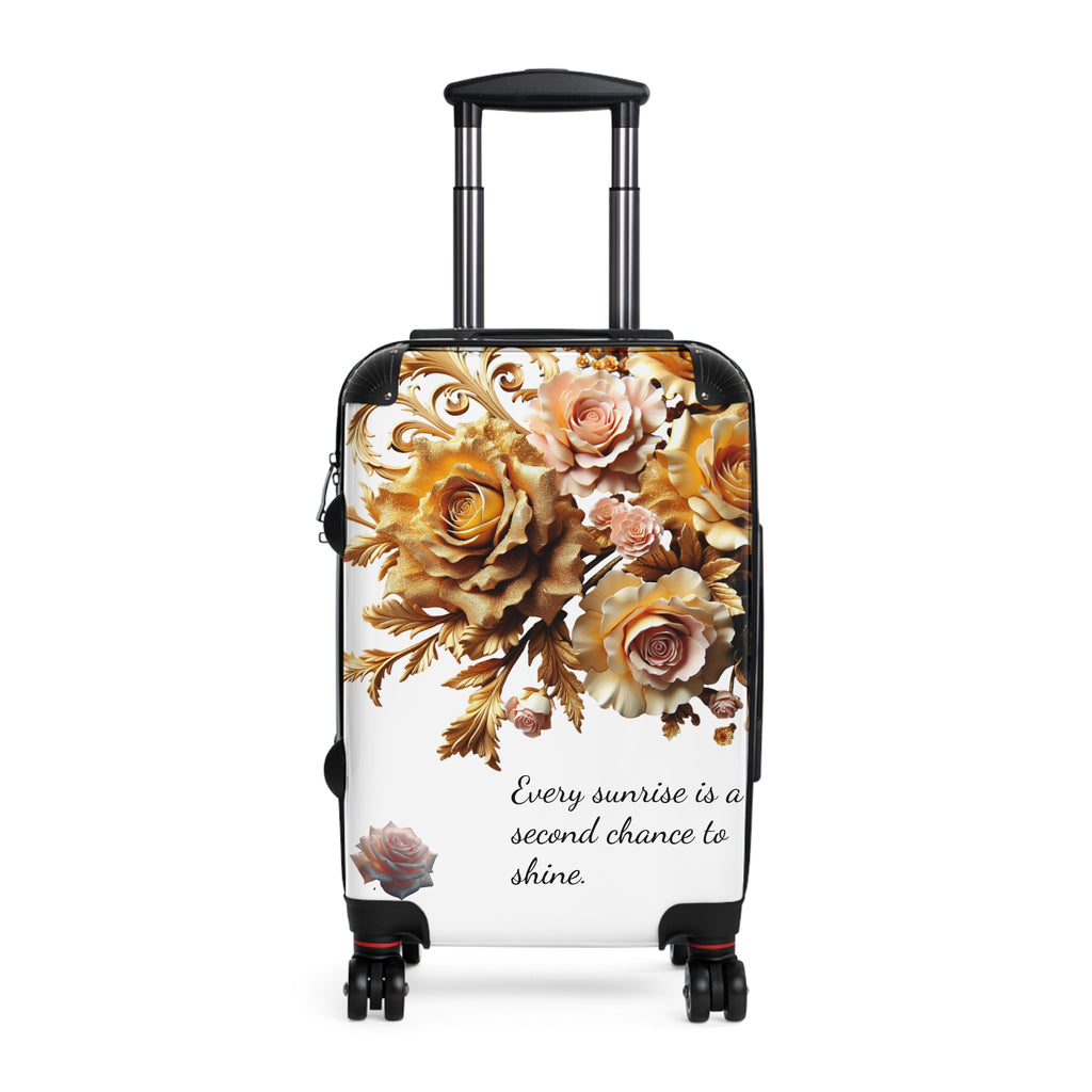 Floral Inspirational Suitcase, Travel Bag, Luggage, Vacation Essentials, Inspirational Gift, Travel Accessory