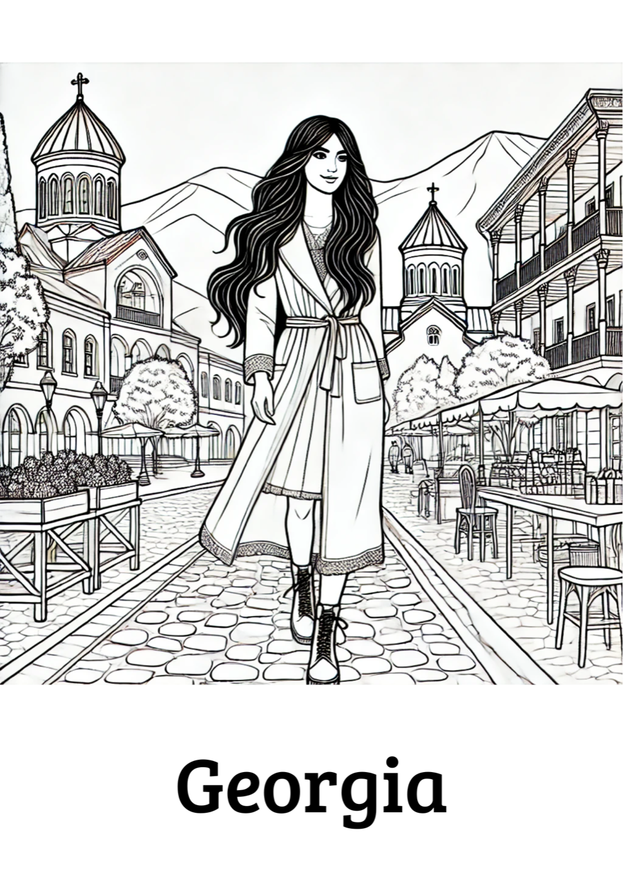 WORLDWIDE WOMEN (Europe's version) Coloring book