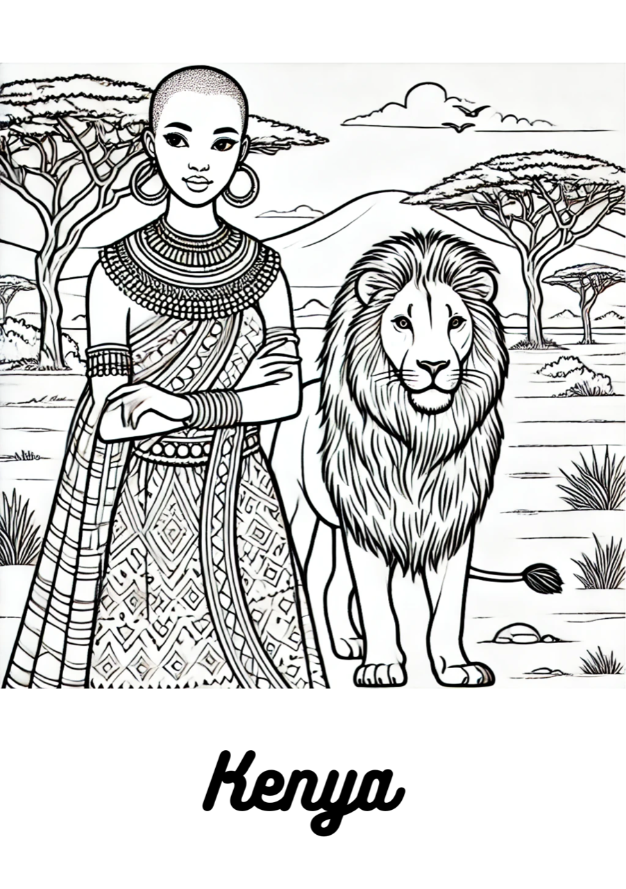 WORLDWIDE WOMEN (Africa's version) Coloring Book